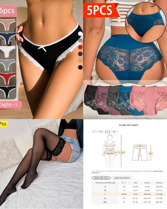 SET DI BIANCHERIA INTIMA DONNA 12 PEZZI + CALZE