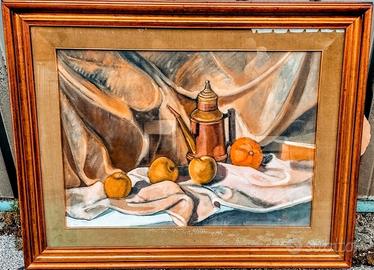 Quadro Natura morta dipinto a olio su tela firmato