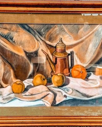 Quadro Natura morta dipinto a olio su tela firmato