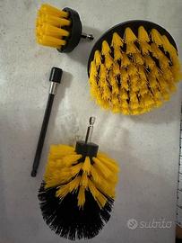 Kit spazzole per pulizia,da usare con trapano