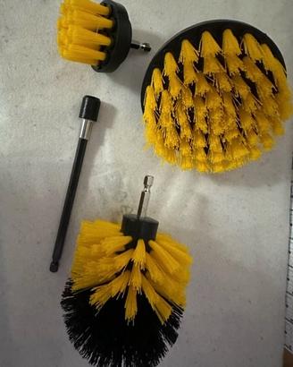 Kit spazzole per pulizia,da usare con trapano
