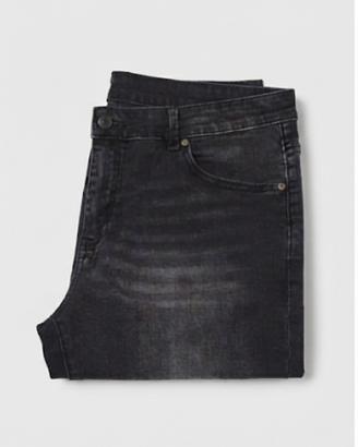 Jeans Biker Grigio scuro lavato