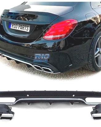 DIFFUSORE MERCEDES CLASSE C W205 14-18 LOOK AMG C6