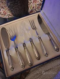 Set posate da servizio in argento 800 anni 60