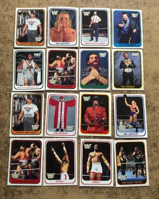 16 trading cards Merlin WWF 1991 wrestling