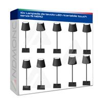 10 pezzi Lampada da tavolo LED ricariabile touch