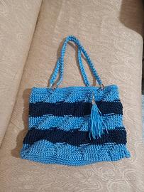borsa donna blu e azzurra 