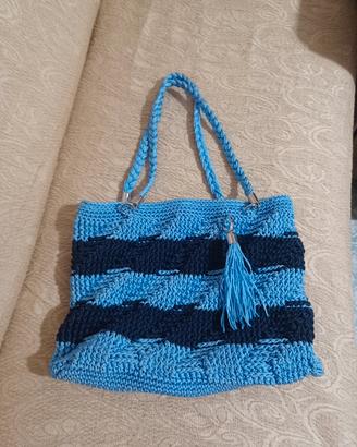 borsa donna blu e azzurra 