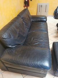 Divano vera pelle nero