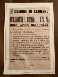 Manifesto Storico 1944 Podestà - Comune di Legnano