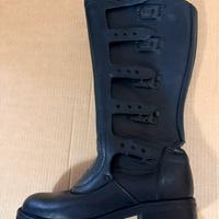 Stivali biker in vera pelle Made in Italy