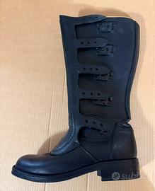 Stivali biker in vera pelle Made in Italy