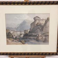 Stampa Castello Rovereto e ponte S. Maria