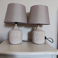 Coppia lampade shabby chic – abat-jour da comodino