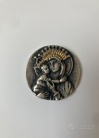 Moneta devozionale Vergine Maria bambino Madonna
