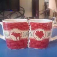 Set 2 Tazze Canada Cuore Ceramica