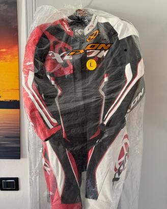 Tuta moto intera pelle IXON Racing taglia L