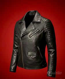 Biker giacca pelle qualità eccellente