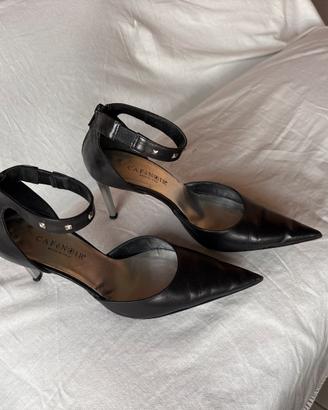 SCARPE  CAFE’ NOIR con CINTURINO E BORCHIE