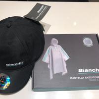 Bianchi Cappellino + mantella antipioggia NUOVO