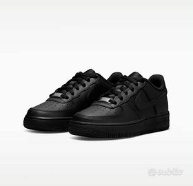 Scarpe Nike Air Force 1 total black  unisex 37.5