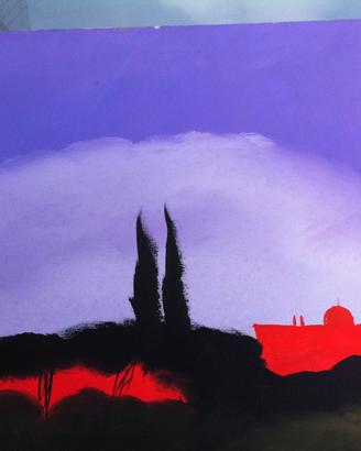 quadro 40 x 60 olio su tela pittore Postiglione