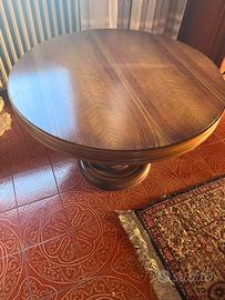 Tavolino rotondo da salotto in legno 