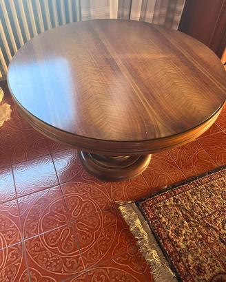 Tavolino rotondo da salotto in legno 