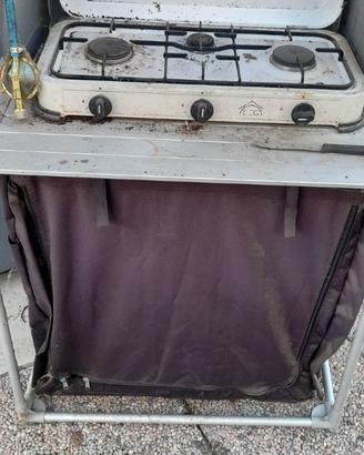 Cucina gas con bombola