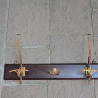 Appendiabiti da Parete in legno antico con ganci