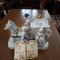 carrozza con cavalli ceramica icw