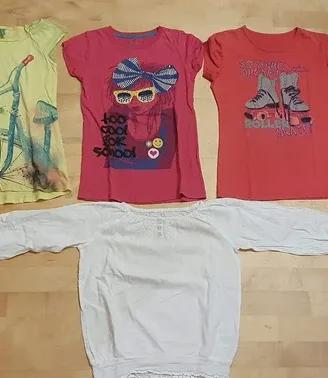 5 magliette da bambina taglia 146-152 (11-12 anni)