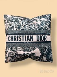 Copricuscino Dior Toile de Jouy marrone e nero