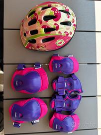 Protezioni bambina pattini roller blade+casco
