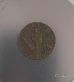 antica moneta 10 cent.del 1942