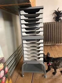 Cassettiera industriale italiana anni 70