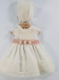 Abito battesimo bambina 18 mesi con cuffia