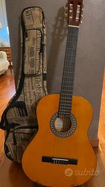 Chitarra con custodia e supporto