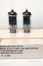 Valvole JAN PHILIPS 5814A NOS NIB (= E82CC =12AU7)