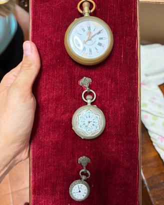 Lotto 3 orologi da tasca antichi/vintage