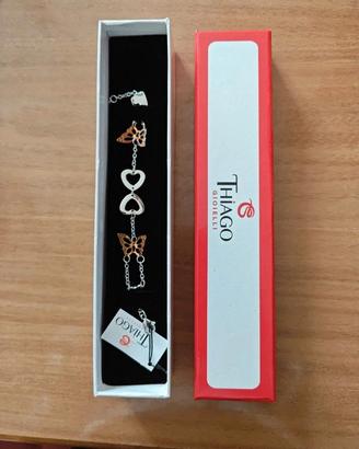 Bracciale Thiago Gioielli con Farfalle Oro Rosa e