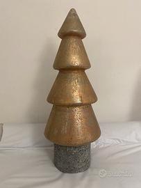 Albero in vetro con base in pietra