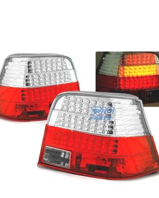 FARI LED VOLKSWAGEN VW GOLF 4 97-03 ROSSO BIANCO L
