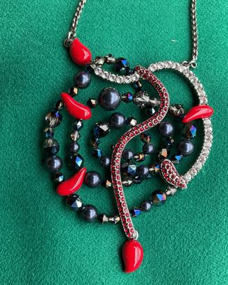 Collana Swarovski Statement con Peperoncini Rossi