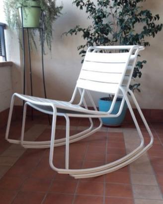 2 dondoli tutti in acciaio bianco 