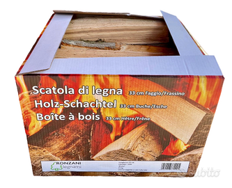Legna da ardere di faggio e frassino in scatola