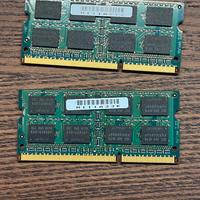 2 banchi RAM laptop 2GB DDR3 Samsung
