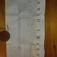 antica pergamena di Carlo Emanuele