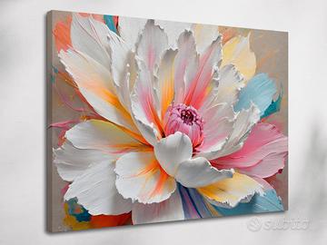 Stampa su tela 90x60 - Quadro Creatività in fiore