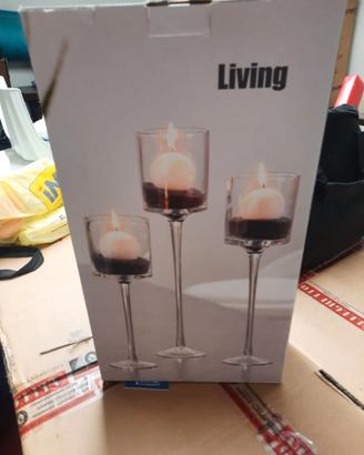 Porta Candele Vetro